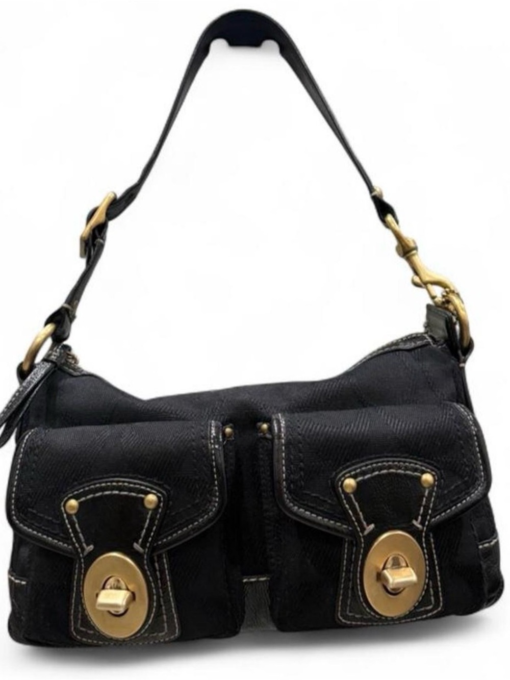 Y2K Vintage Coach double turnlock legacy shoulder bag